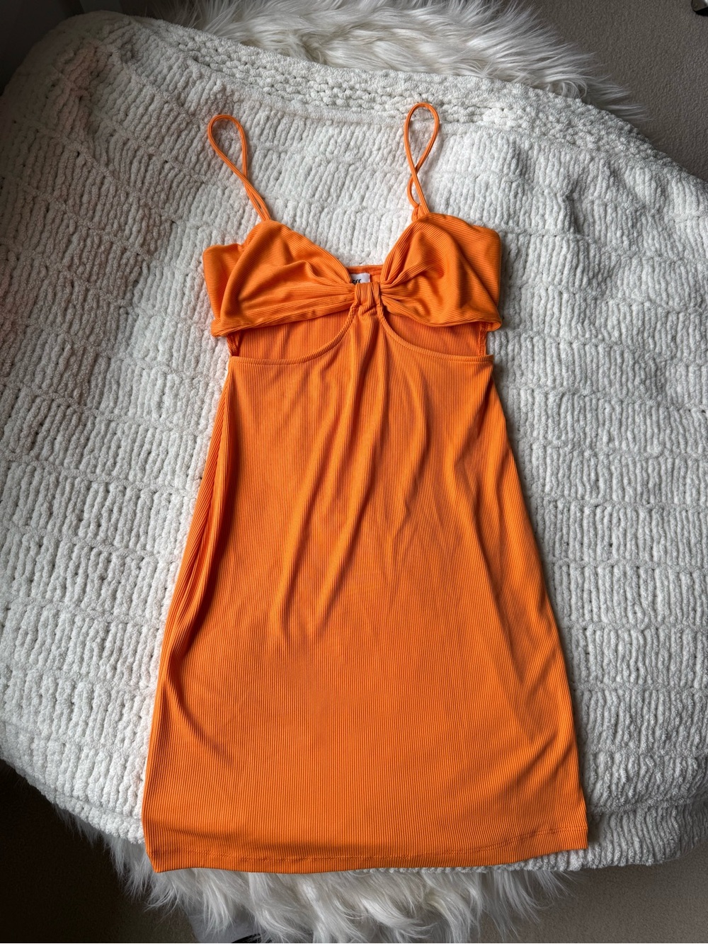 Princess Polly Orange Mini Dress Size 6 Like New